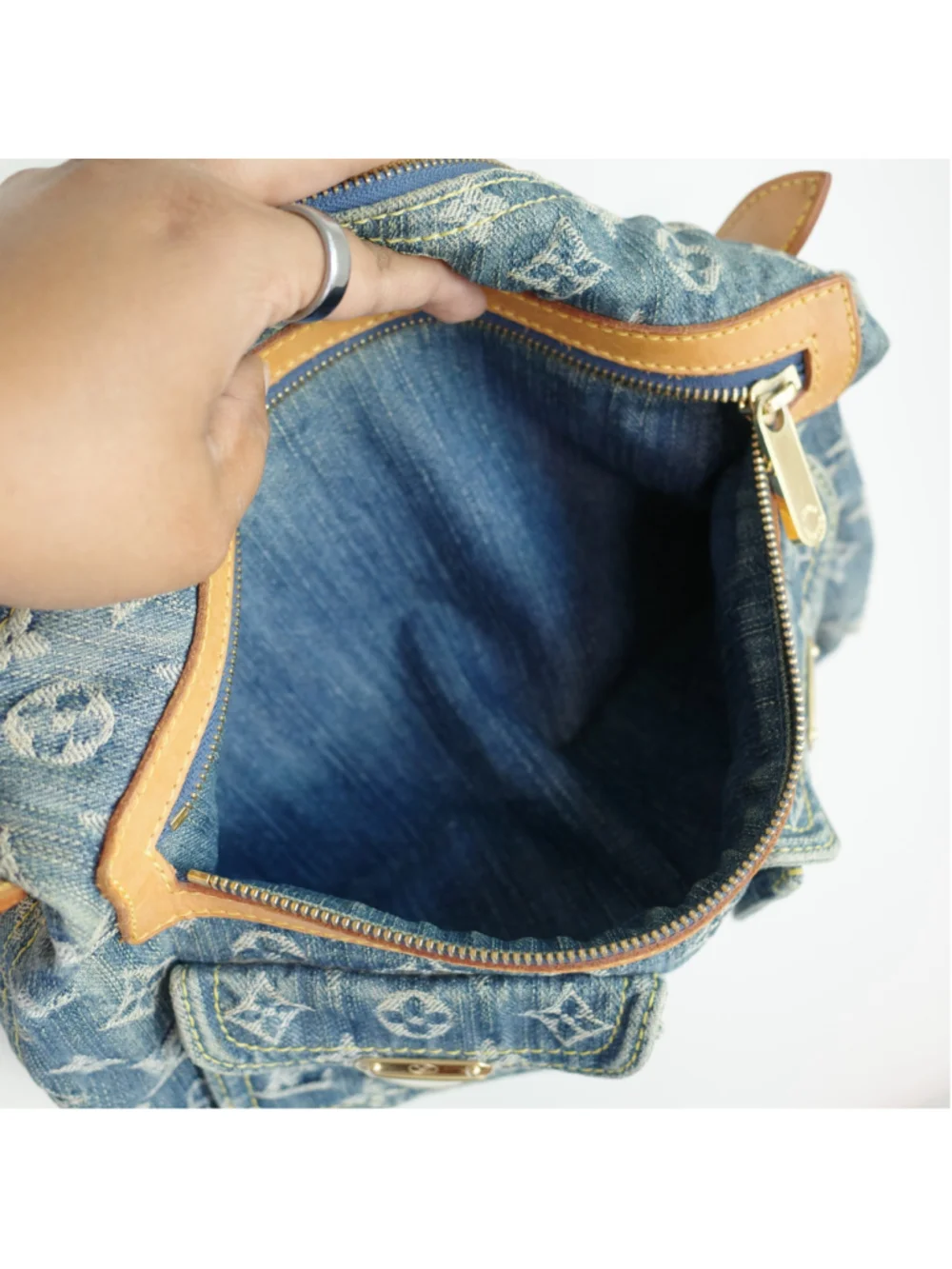 LOUIS VUITTON Vintage Blue Denim Baggy PM